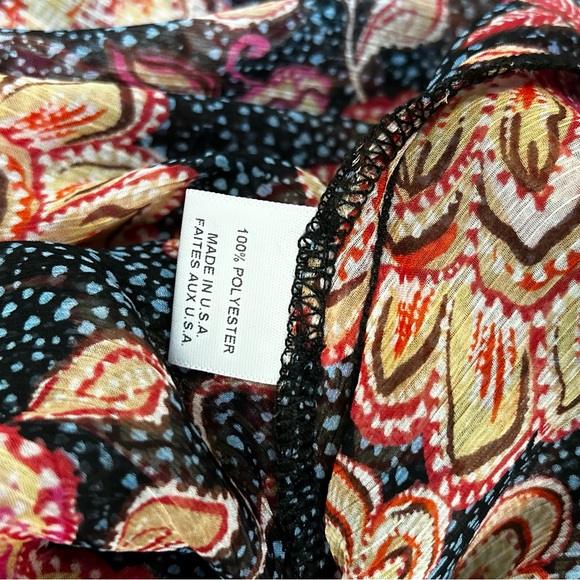 MISA Los Angeles‎ Azura Flutter-Sleeve Floral Midi Dress medium floral pink blue - Picture 15 of 16